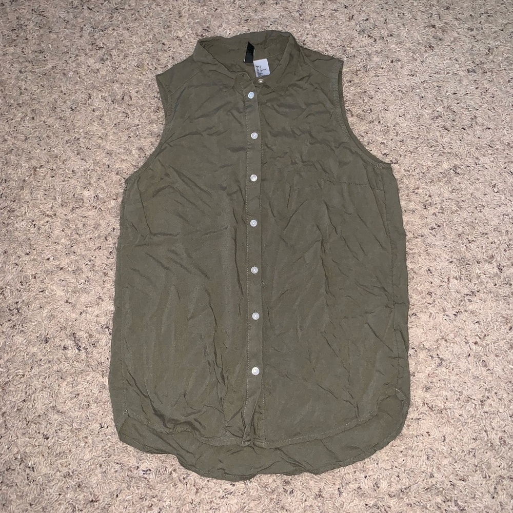 Button Up Tank Top